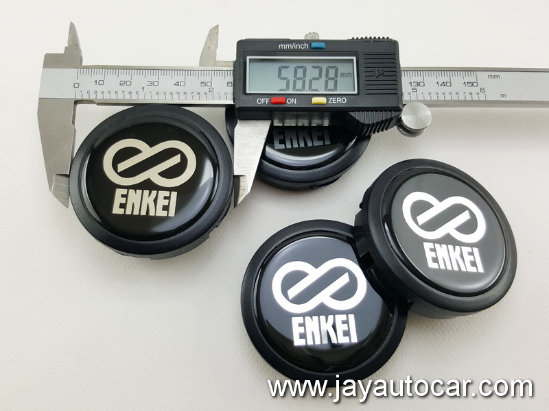 ฝาล้อรถยนต์ สำหรับ ล้อแม็ก สติ๊กเกอร์ Enkei ดำ ขนาด 56 มิล 1ชุด 4ชิ้น สวยๆครับ