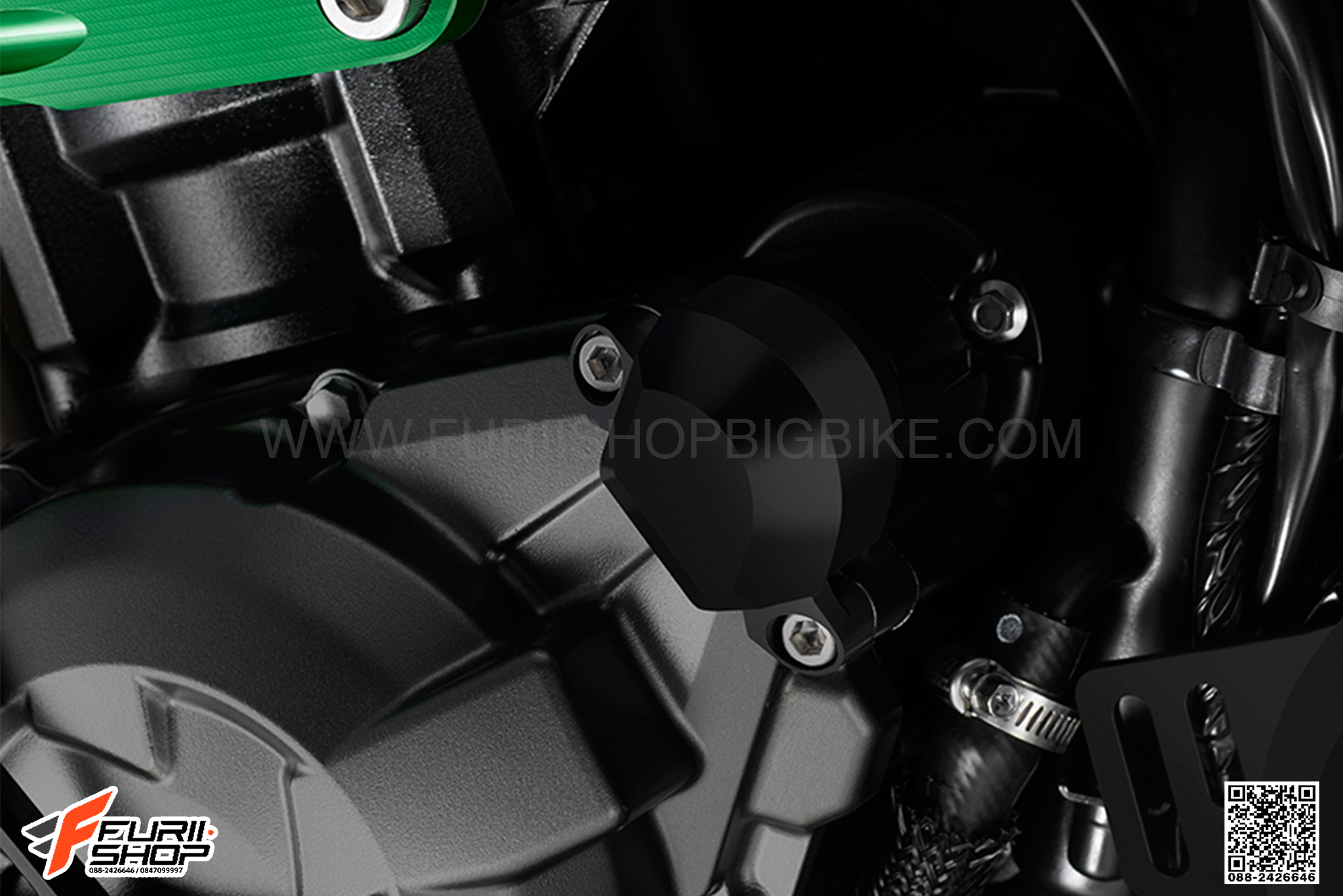 ชุดกันล้มเครื่องตัวเล็ก ด้านซ้าย BIKERS สีดำ FOR KAWAKI Z1000