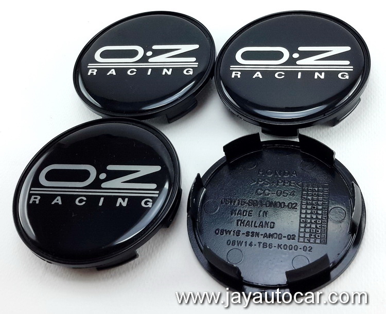 ฝาล้อรถยนต์ OZ RACING สำหรับ ล้อแม็ก สติ๊กเกอร์ OZ RACING สีดำ ขนาด 65 มิล 1ชุด 4ชิ้น 65mm.