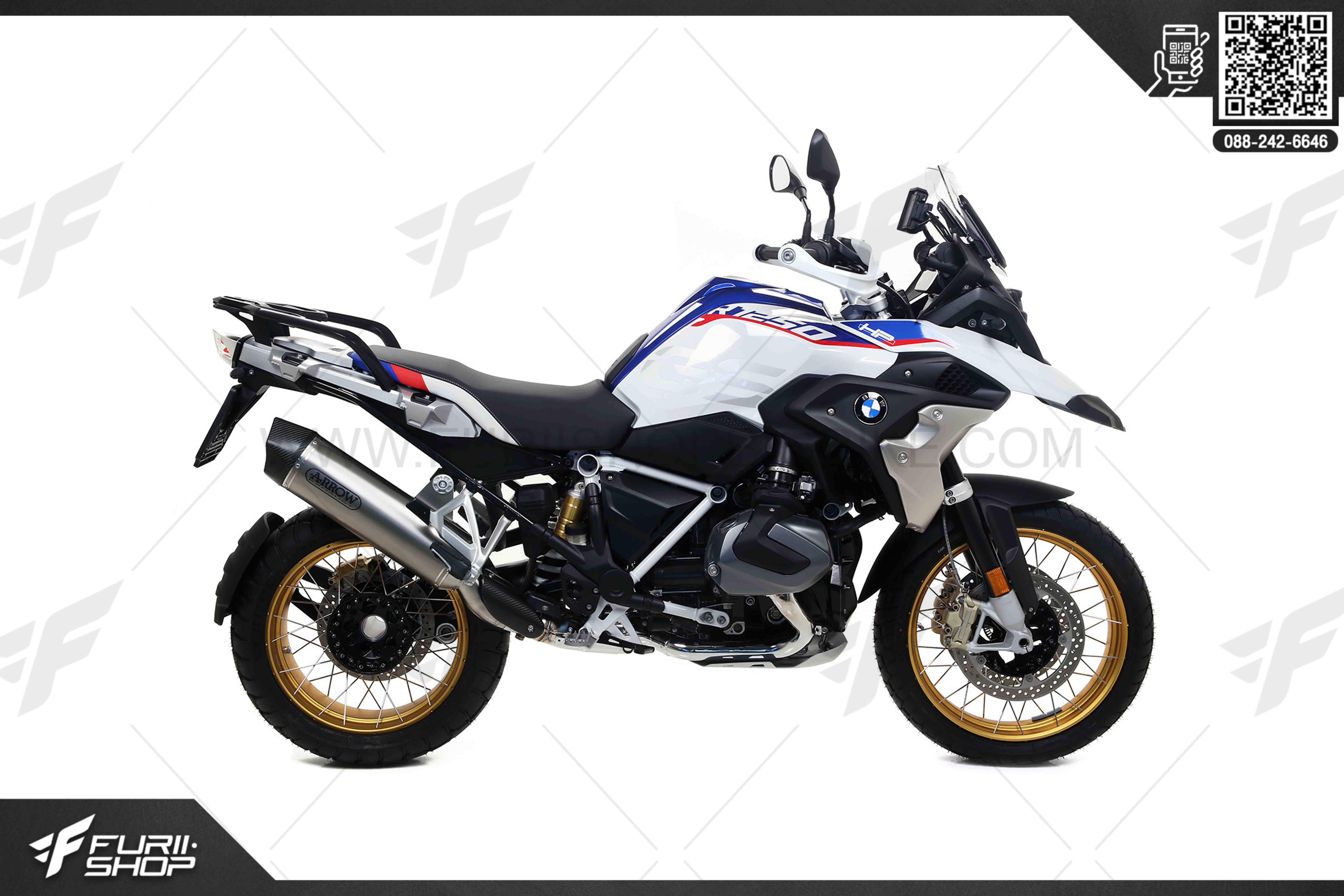 ท่อมอเตอร์ไซค์ Arrow Slip Dark-Carbon FOR BMW R1250GS 2019 ท่อแต่ง ท่อสูตร ท่อบิ๊กไบค์ ท่อBigbike ท่อไอเสีย