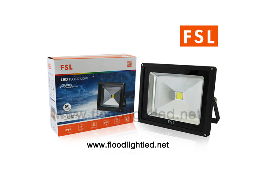 LED Floodlight 50w FSL แสงวอร์มไวท์ (แสงสีส้ม)