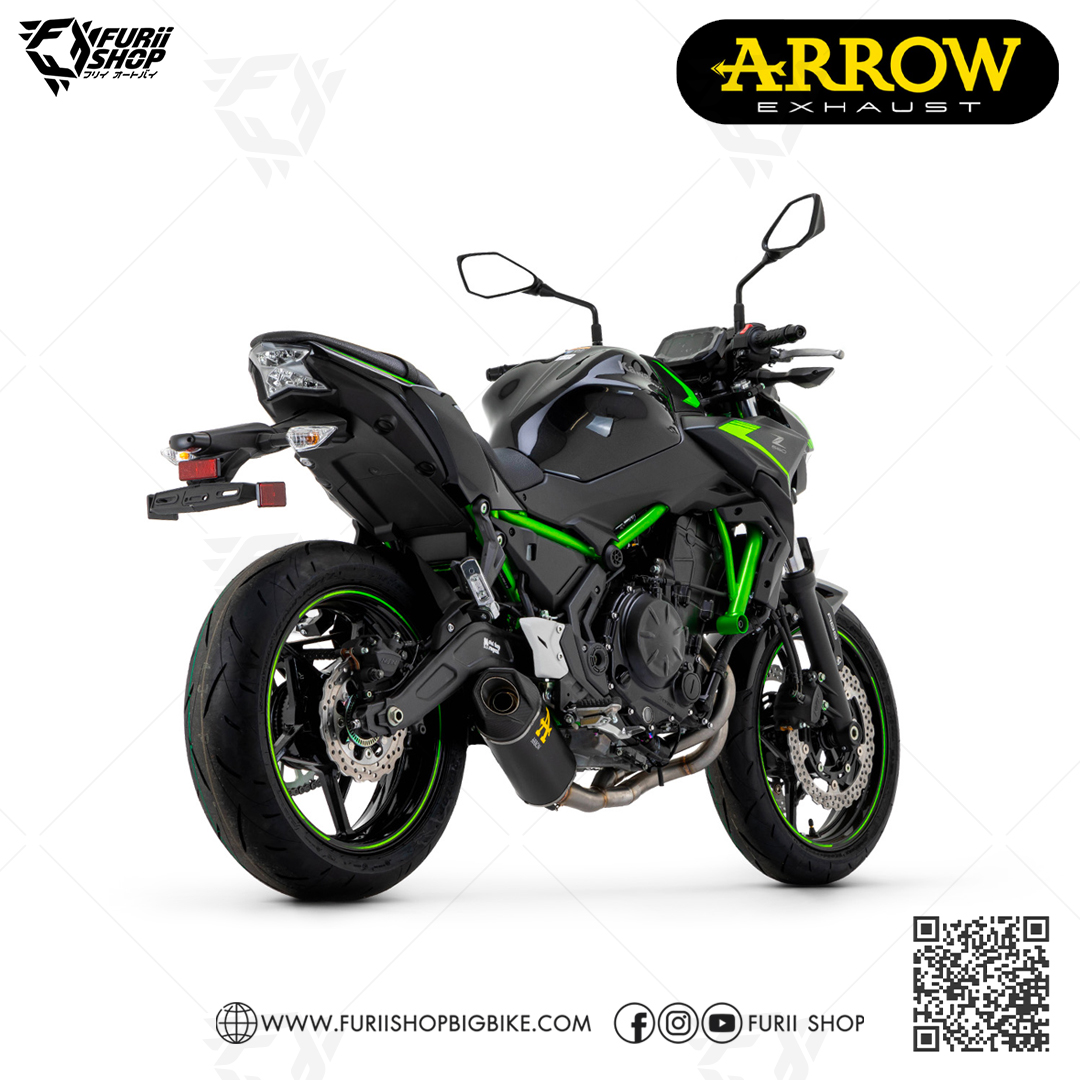 ท่อมอเตอร์ไซค์ Arrow New Shape Dark-carbon : for Kawasaki Z650RS 2022