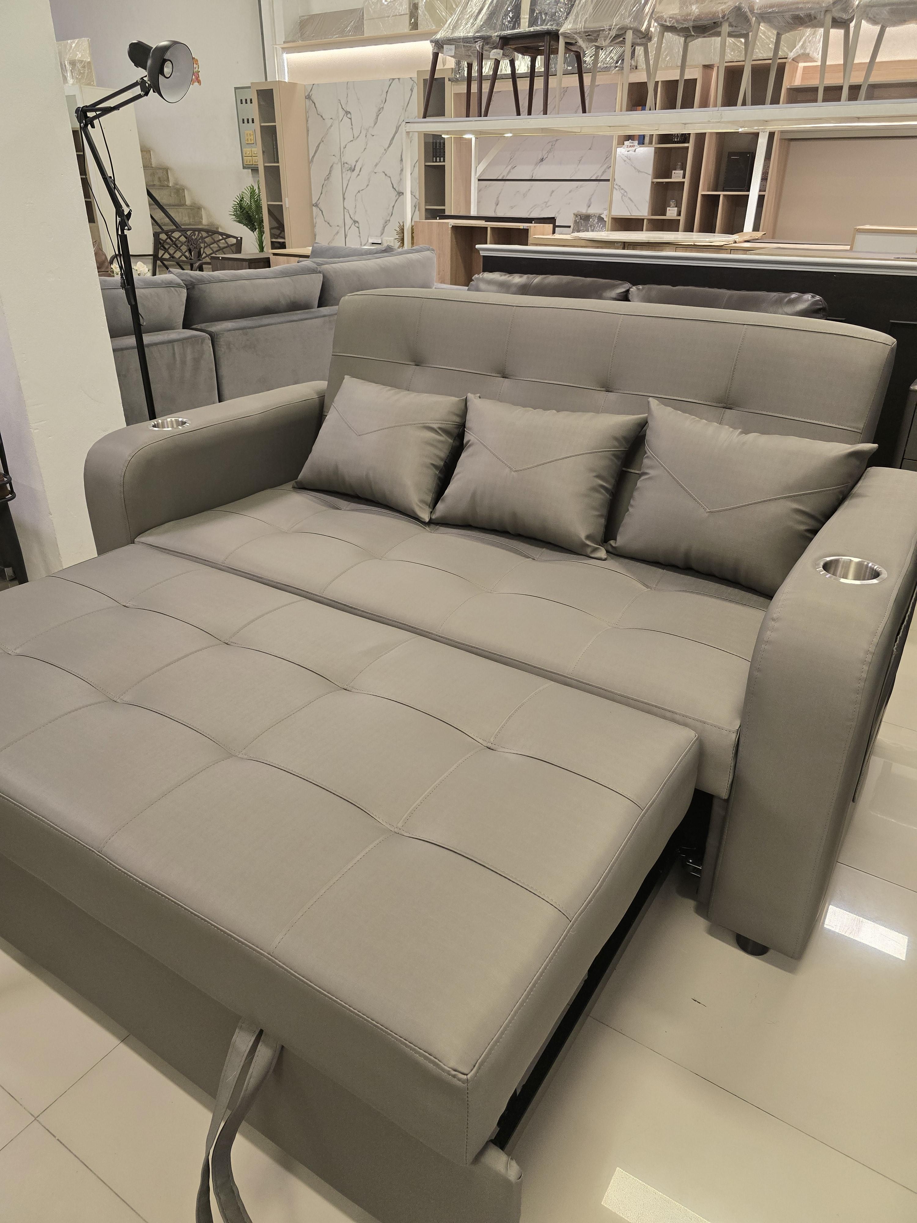 โซฟาเบด 1.8 ม. รุ่น Aurora สามารถปรับเอนนอน ดึงยืดเท้าได้