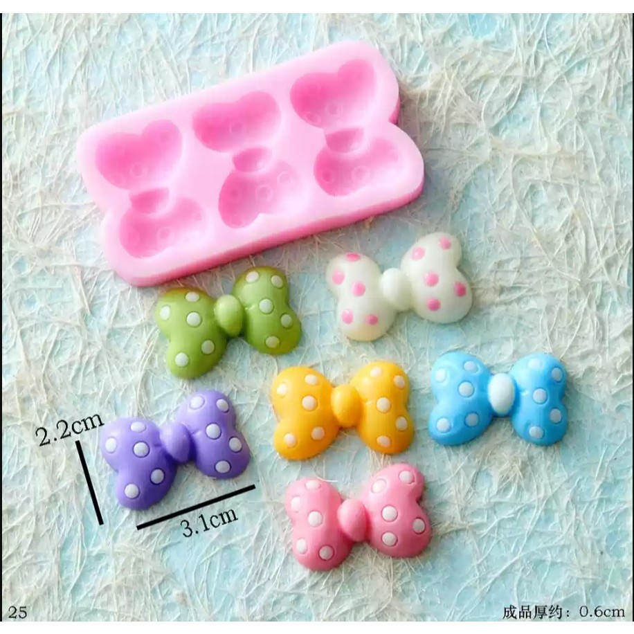 แม่พิพม์ซิลิโคน ฟองดองโบว์ คละไซร์ วุ้น ช๊อคโกแลต ฟองดอง กัมแพลส