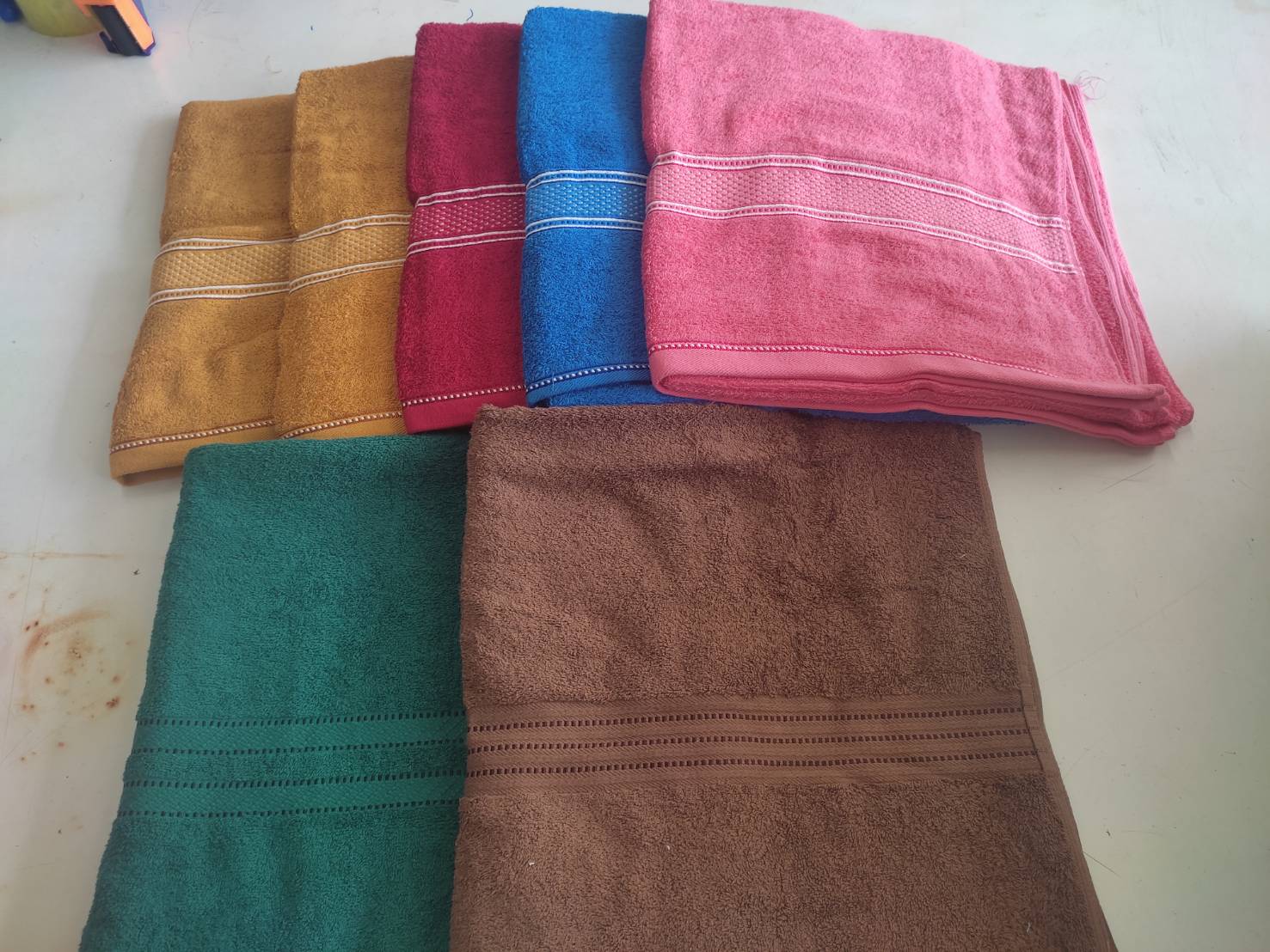 ผ้าเช็ดตัวเกรดโรงแรม ผ้าเช็ดตัว ผ้าขนหนูโรงแรมผืนใหญ่ ราคาส่ง ผ้าเช็ดตัว ขนาด 30*60 นิ้ว ขาย 1 โหล ขึ้นไป มีหลายสี