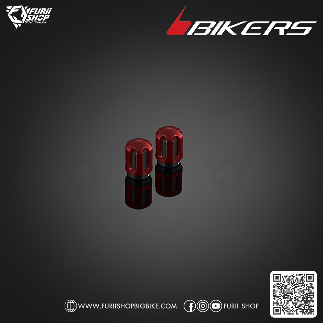จุกลมอลูมิเนียม รุ่นพรีเมียม (คู่) (C0950) Bikers Premium Aluminum Tire Valve Caps : for Yamaha YZF-R3 2015-2018