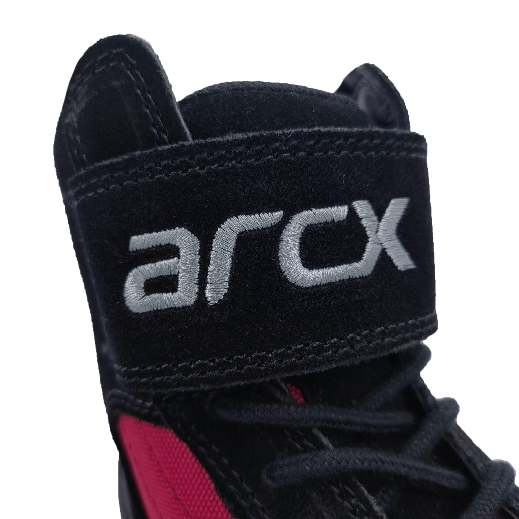 รองเท้าขี่มอเตอร์ไซค์ รองเท้าขับมอไซค์ รองเท้าขับbigbike รองเท้า ARCX L60053 หนังวัว + BK ผ้าตาข่าย+ยาง ดำ-แดง