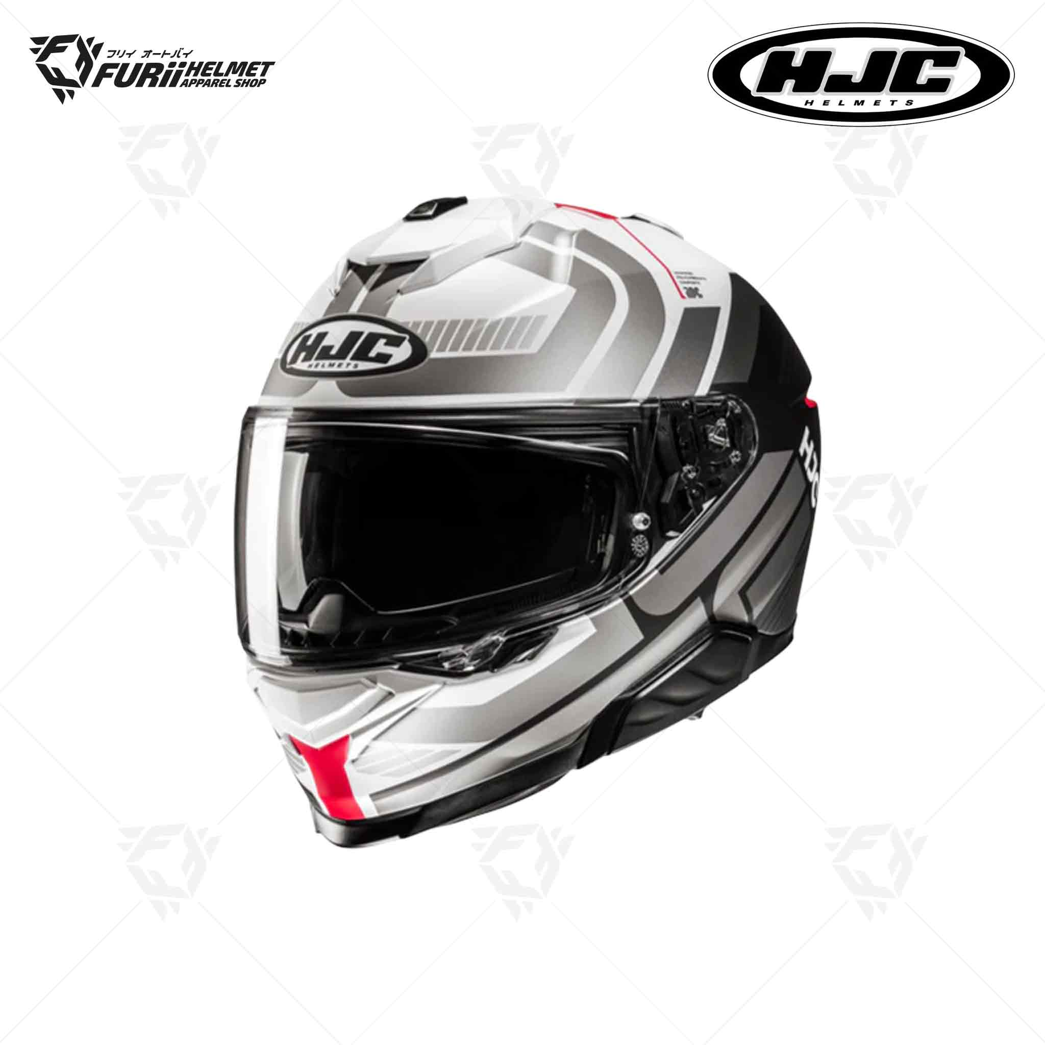 หมวกกันน็อค HJC I71 Full Face VIZ : MC1SF สีขาว/แดง/เทา/ดำ ผิวด้าน (มี มอก.)