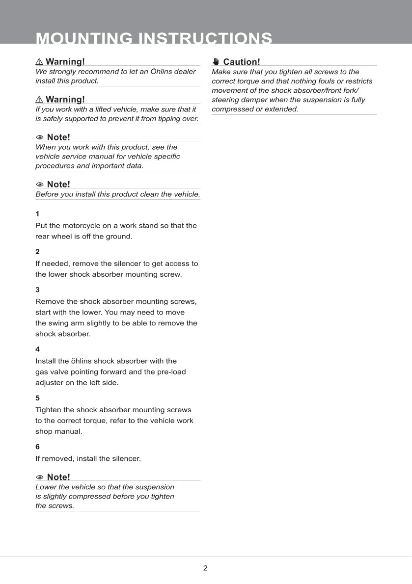 โช๊คหลังแต่ง Ohlins BM653 For BMW R nineT Pure ปี 2021-2023