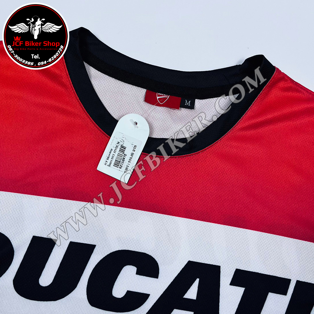เสื้อยืดขี่มอเตอร์ไซค์ เสื้อยืดมอเตอร์ไซค์ เสื้อแขนยาวDucati JT-528L เนื้อผ้าไมโคไฟเบอร์มีประสิทธิภาพในการซับเหงื่อสูงผ้าไม่เหนียวติดตัว
