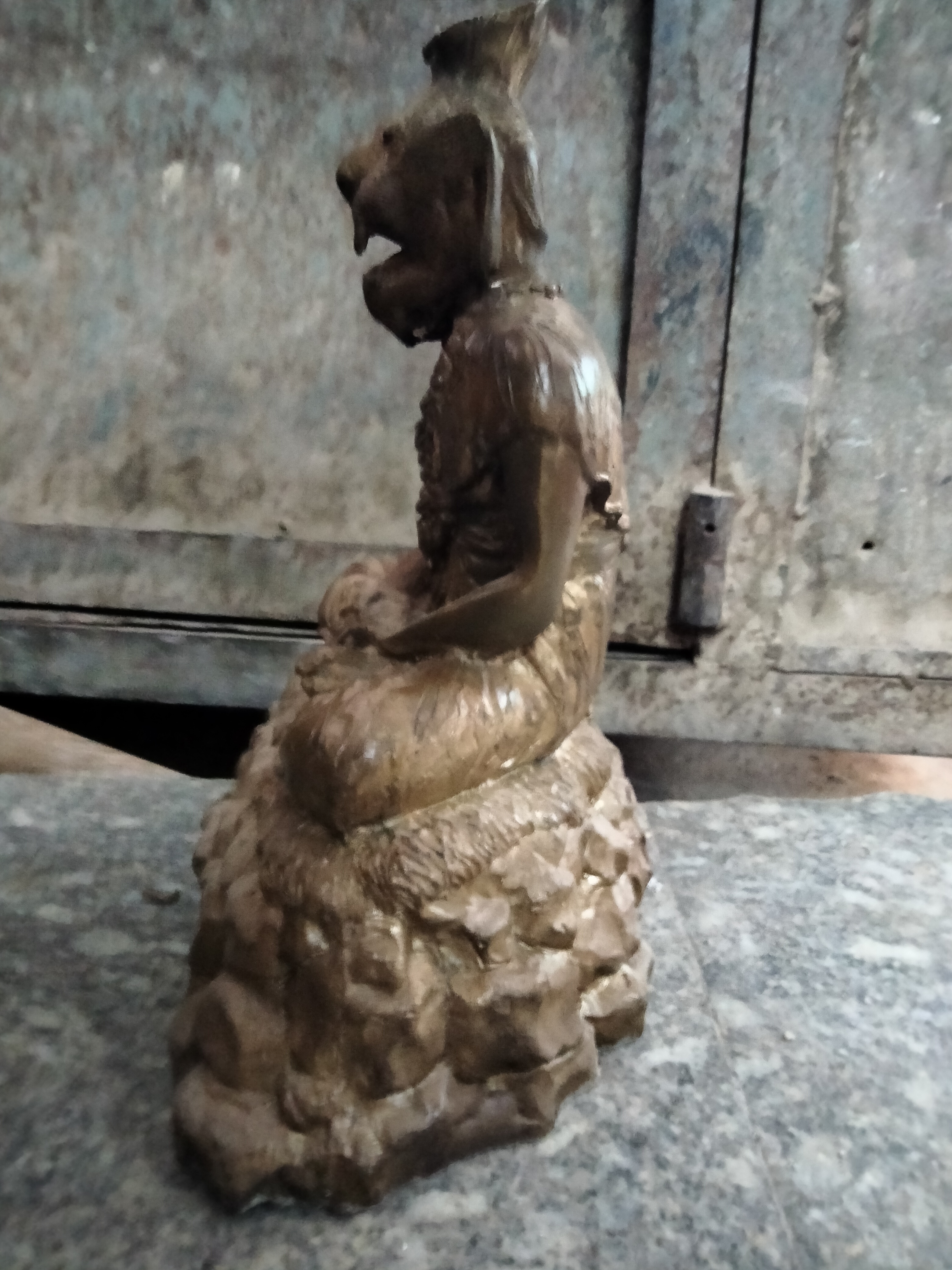 ปู่เจ้าสมิงพราย รูปหล่อทองเหลือง ปางนั่งขัดสมาธิ