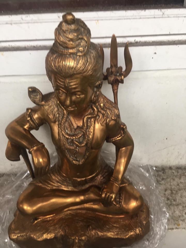 พระอิศวร ทองเหลือง กว้าง 9 นิ้ว