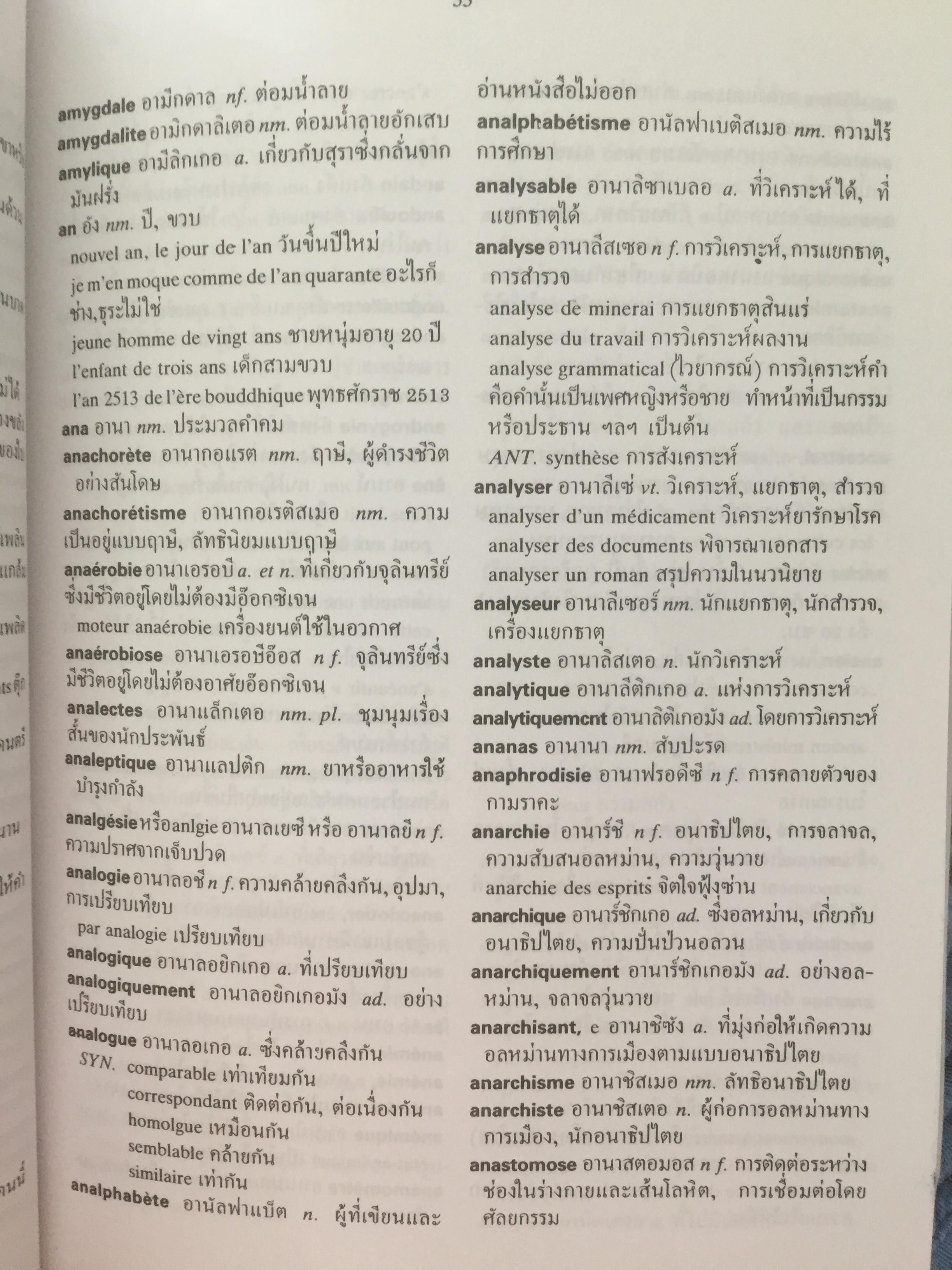 พจนานุกรม ฝรั่งเศส-ไทย. New FRENCH-THAI. DICTIONARY By Captain Siri Pongsathat 0 กก.