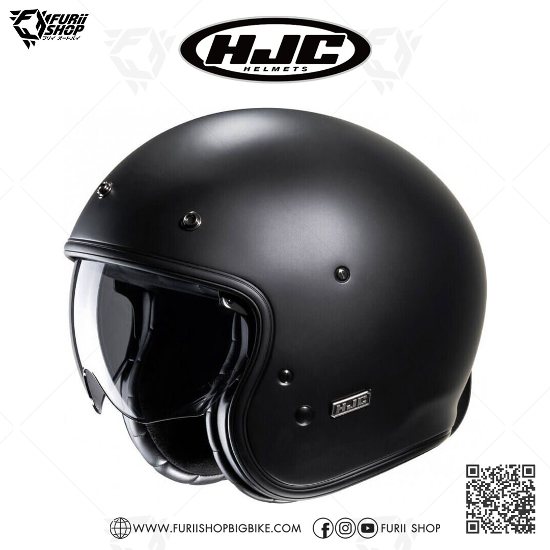 หมวกกันน็อคครึ่งใบ(Halfface) HJC V31 : SEMI FLAT BLACK ดำด้าน