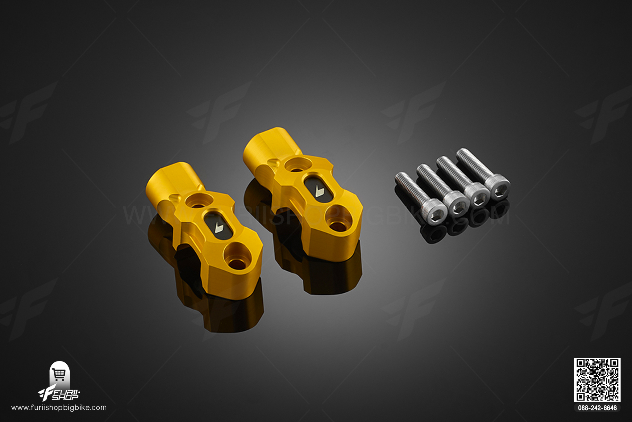 Rotating Bar Clamps With Mirror Hole (2 Pieces) Bikers Versys650ABS 2015-2020