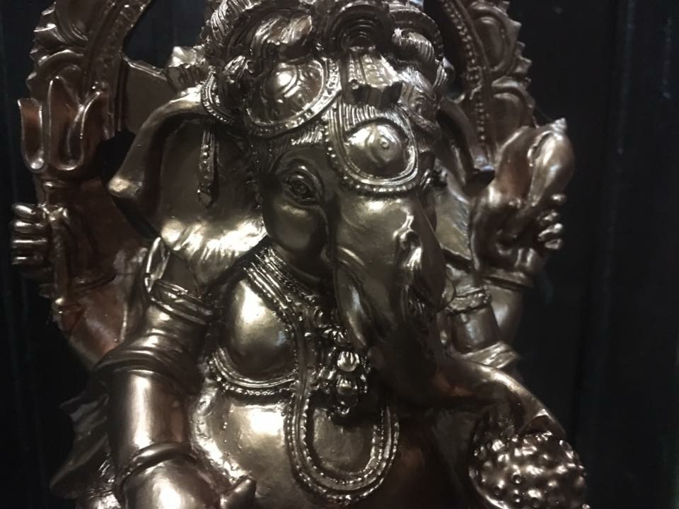 พระพิฆเนศ องค์ทองแดง นั่งหนู ประทานพร