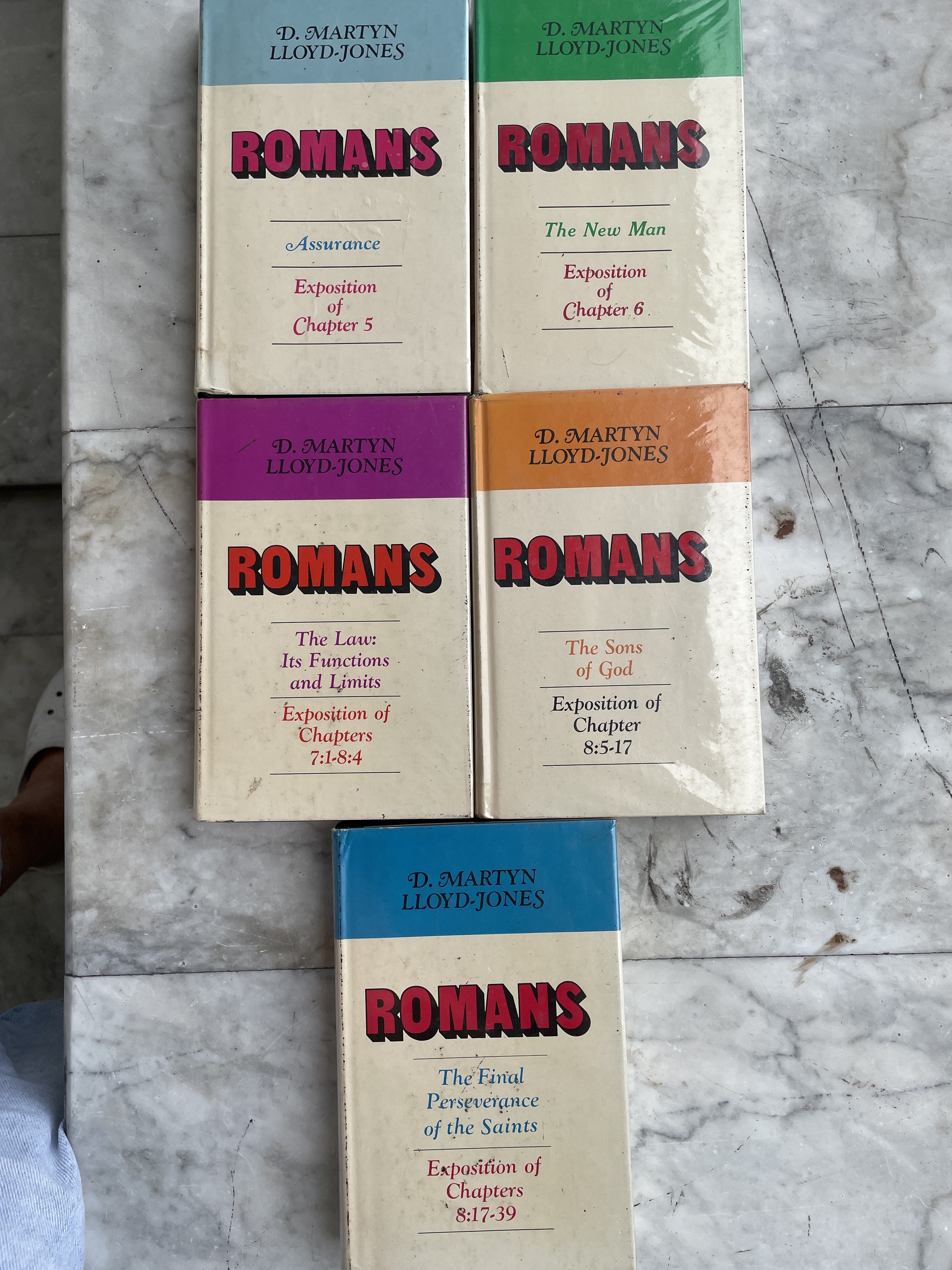 ROMANS. 1) Assurance 2) The New Man. 2) The Law : It’s. Functions you. and Limits. 4) The. Final. Perseverance uf. the. Saints. 5) The Sons of Gods. 2 กก.