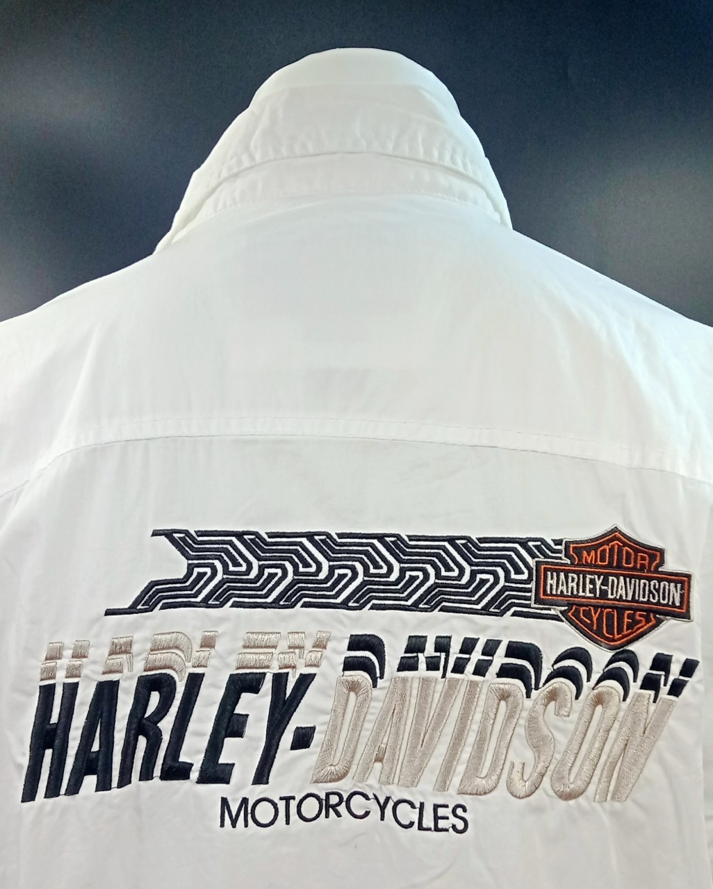 เสื้อ Shirt แขนสั้น H-D #96545 สีขาว XL