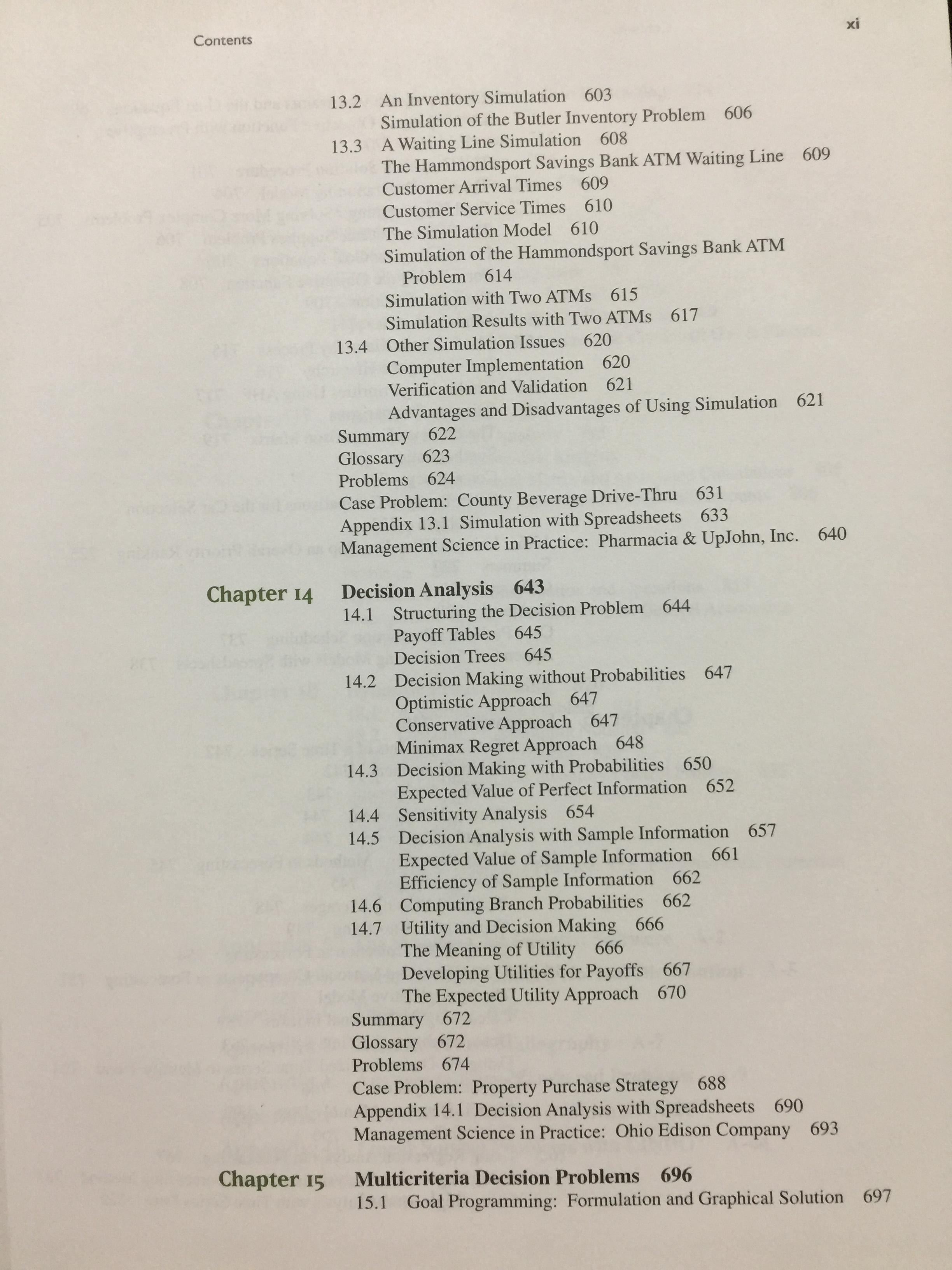 AN. INTRODUCTION TO MANAGEMENT SCIENCE. QUANTITATIVE APPROACHES TO. DECISION MAKING ผู้เขียน ANDERSON SWEENEY. WILLIAMS. พิมพ์ครั้งที่ 9 0 กก.