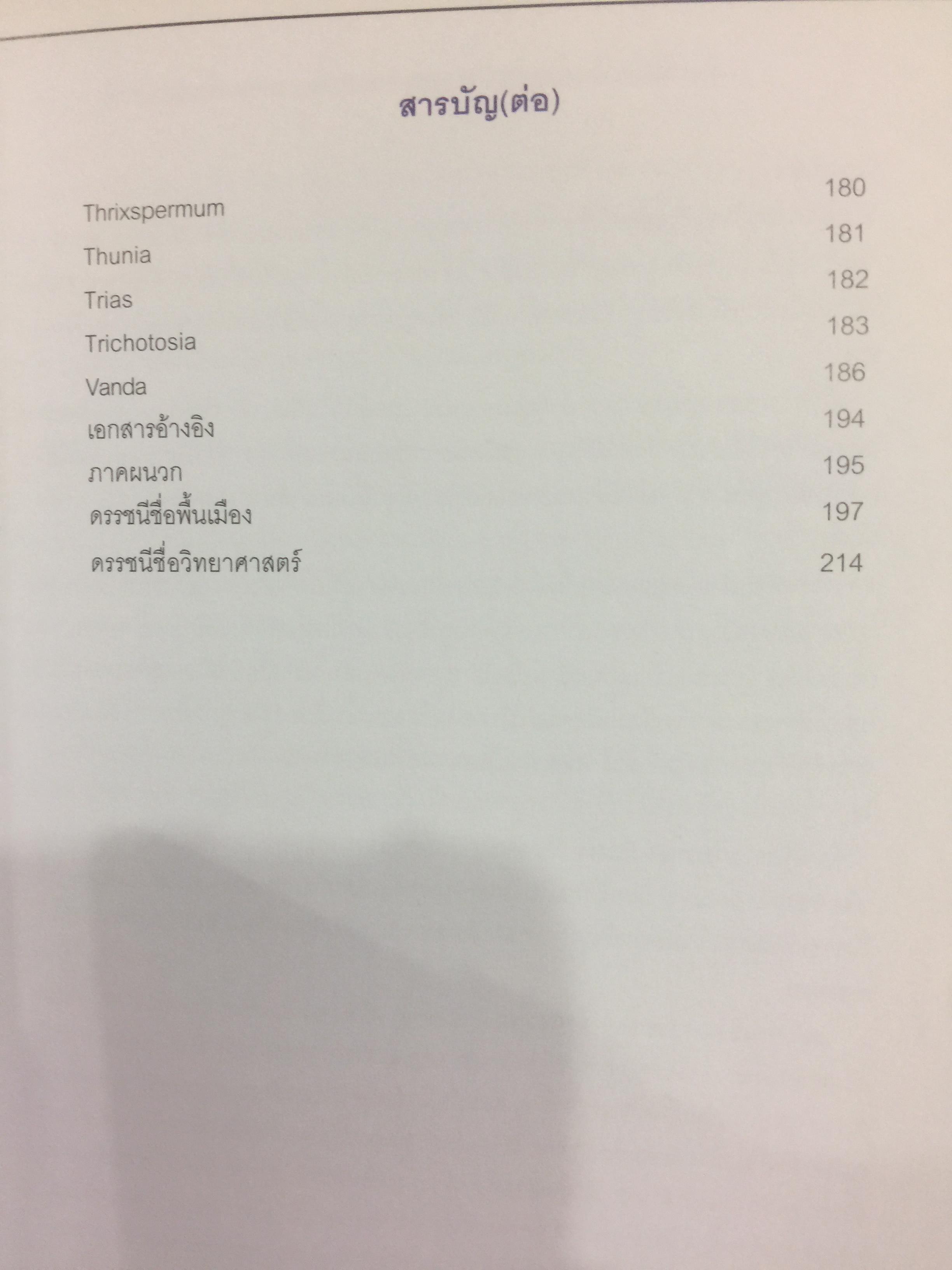 คู่มือศึกษากล้วยไม้ป่า เล่ม 1. จัดพิมพ์โดย สำนักวิจัยการอนุรักษ์ป่าไม้และพันธุ์พืช กรมอุทยานแห่งชาติ สัตว์ป่า และพันธุ์พืช 0 กก.