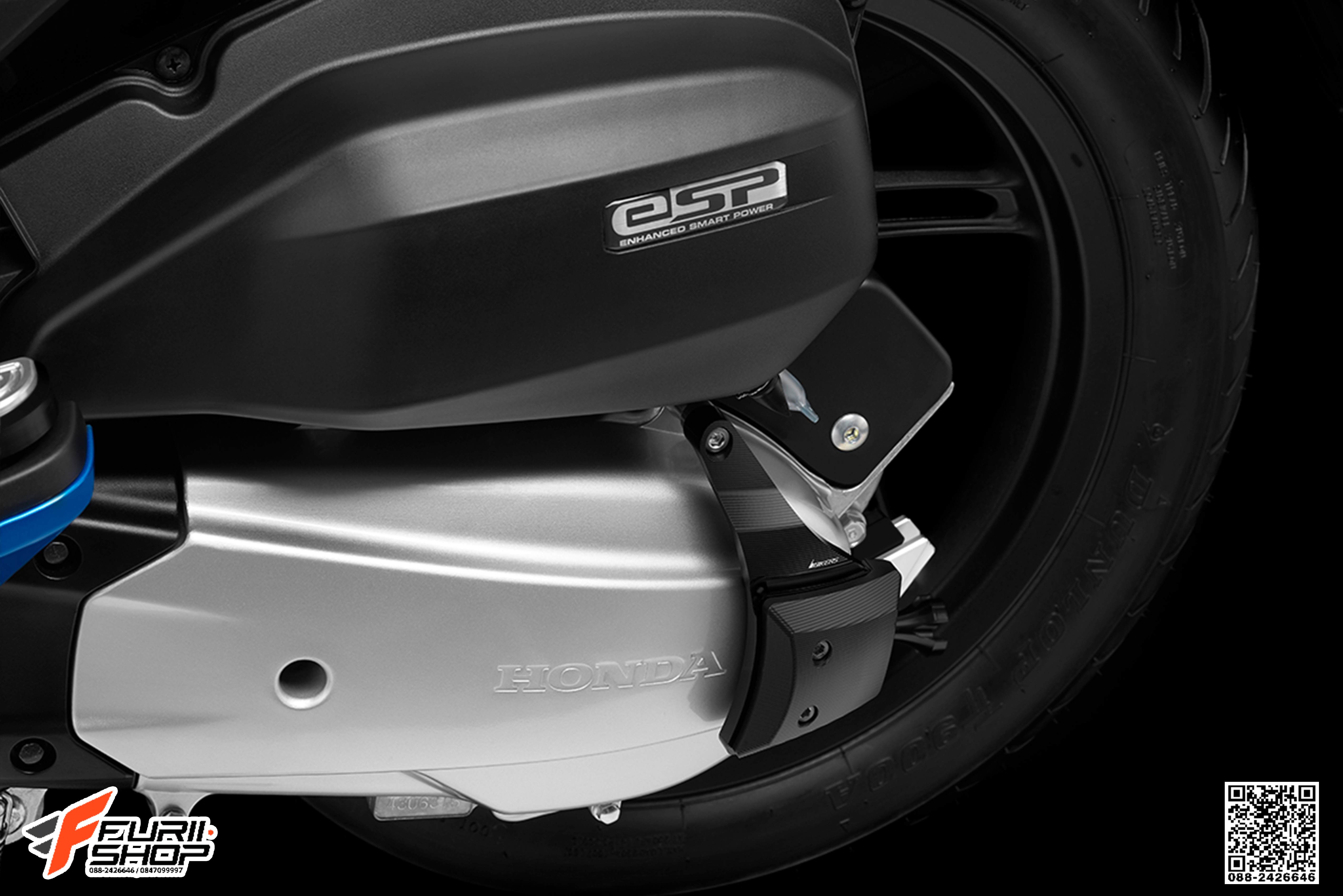 กันล้มเครื่อง BIKERS PCX 150 สีดำ