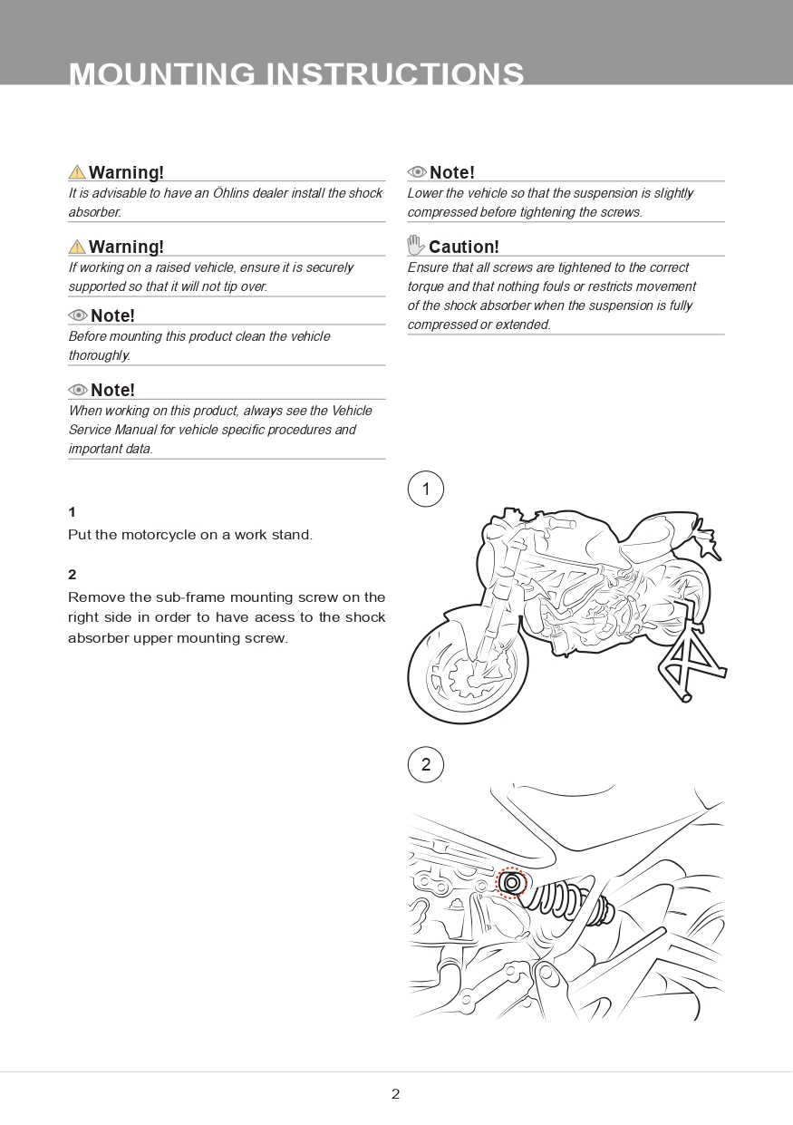 โช๊คหลังแต่ง OHLINS DU 506 For Ducati Monster 821 2015-2018