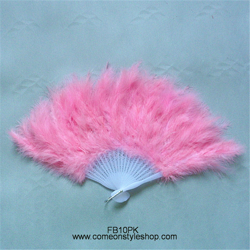 พัดขนนก วินเทจ แกสบี้ Hand Fan Feather