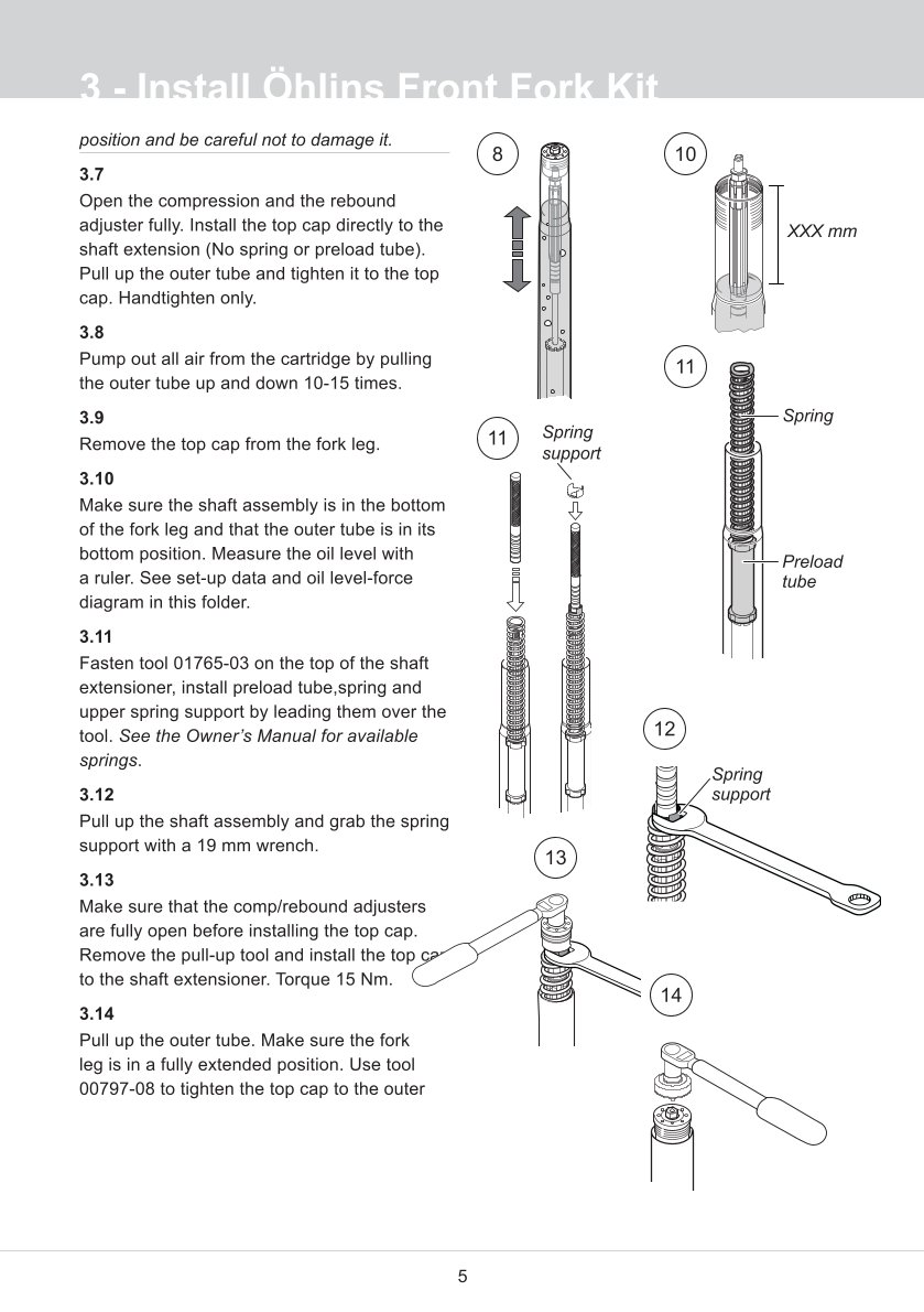 สปริงโช้คหน้า Ohlins FGK202 For Yamaha YZF R6 2008-2015