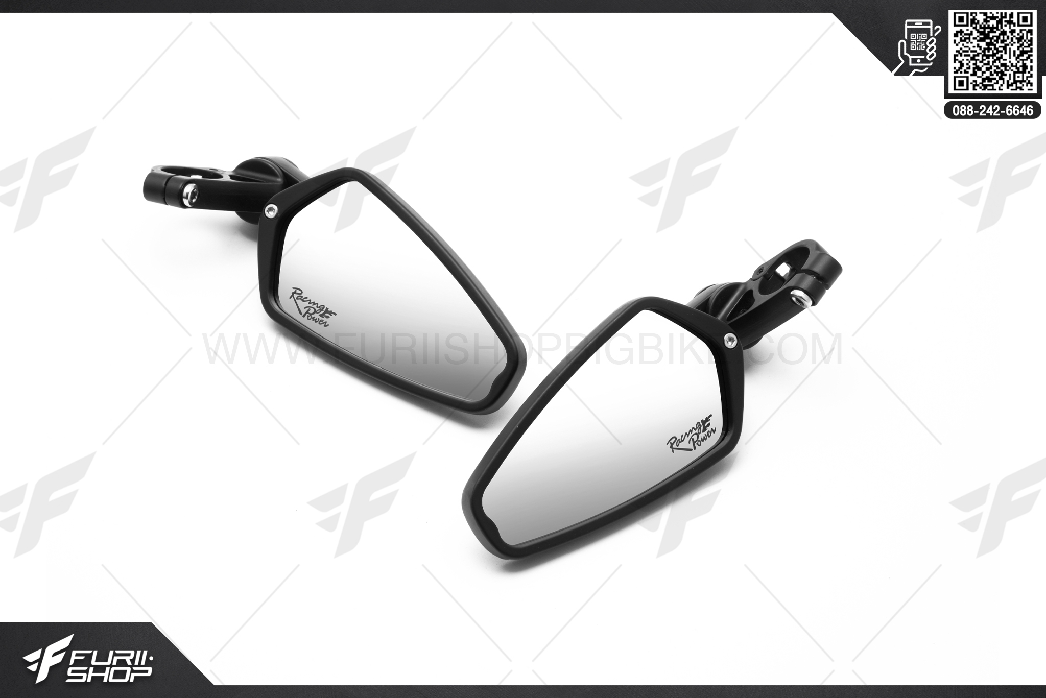 กระจกปลายแฮนด์ Racing Power ทรง CRG