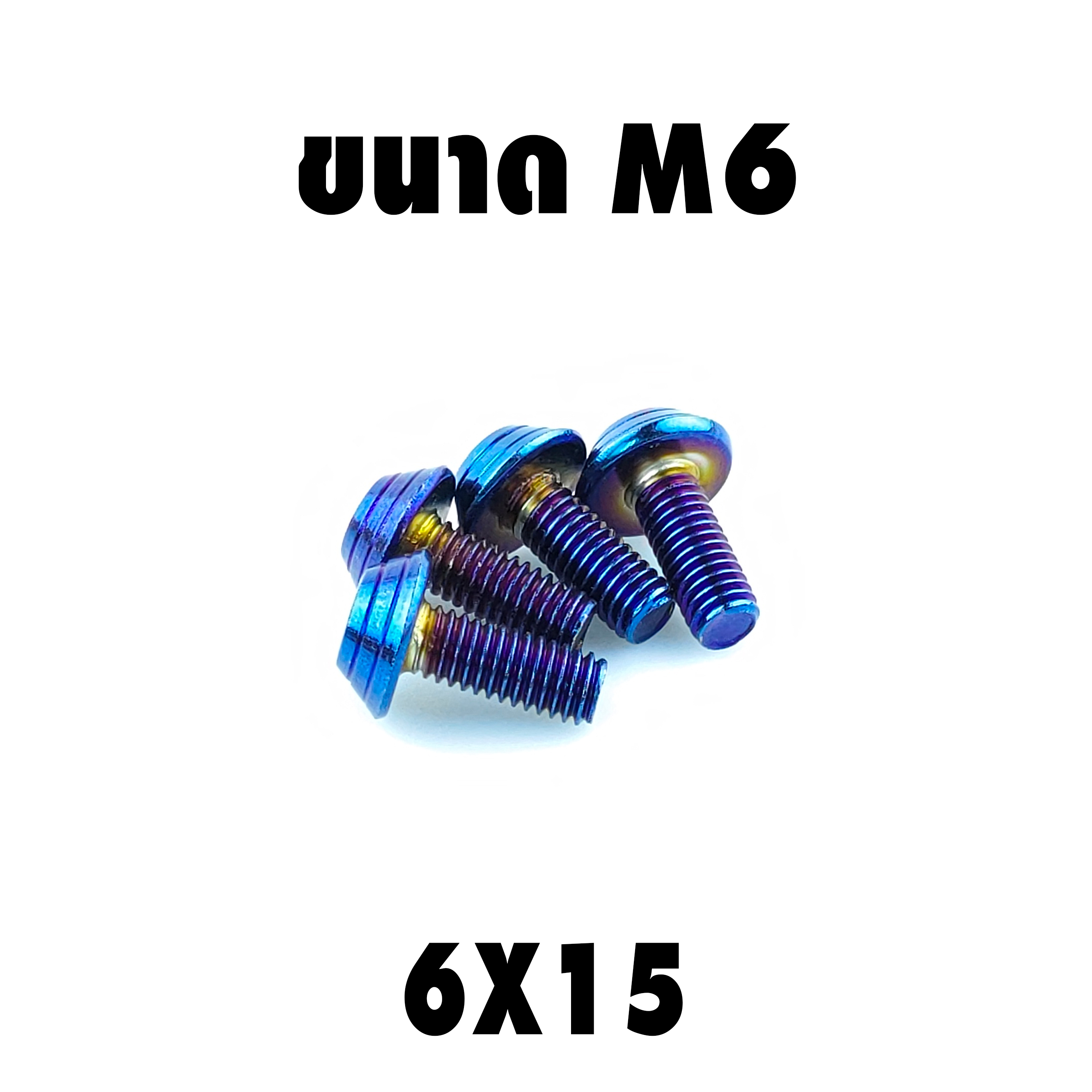 น็อตแต่งก้นหอย (เบอร์10 M6X15)