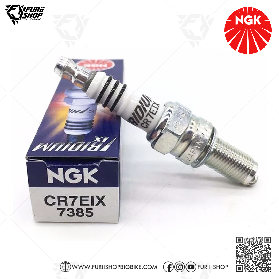 หัวเทียน NGK CR7EIX ขั้ว Iridium ใช้สำหรับ Suzuki GSX1250, Yamaha Nouvo Elegance, Tmax