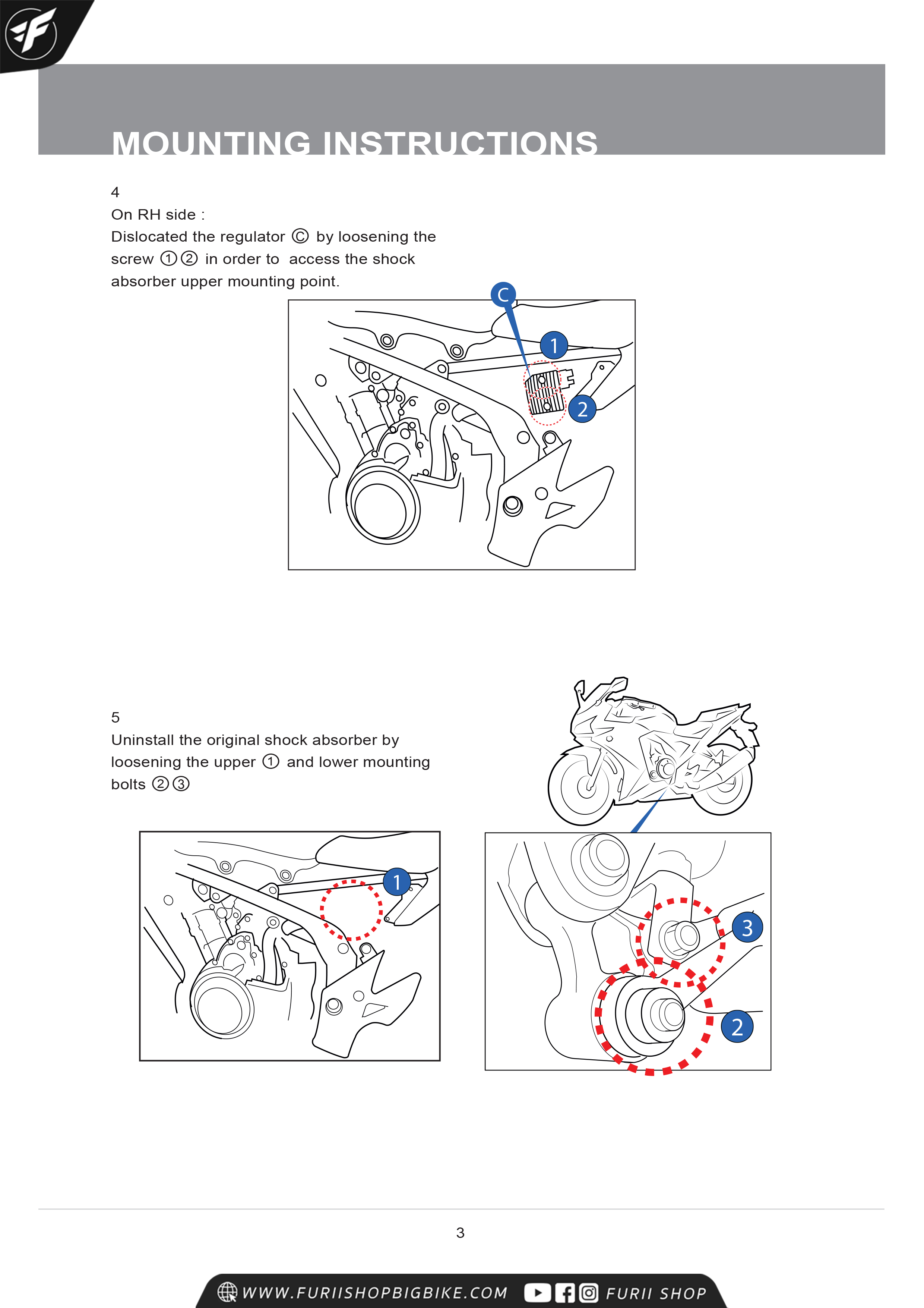 โช๊คหลัง OHLINS HO821 FOR Honda CBR500R 2019