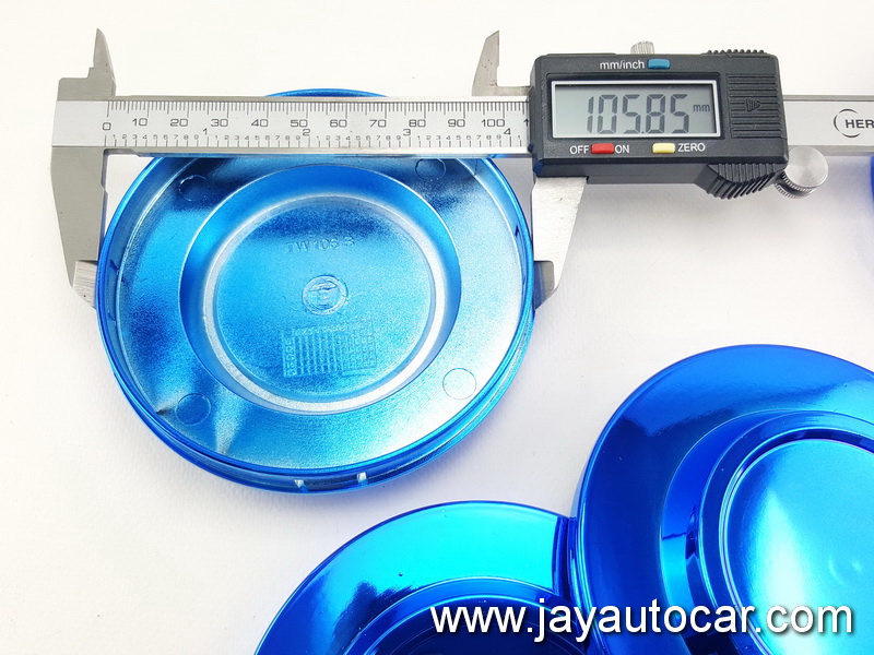 ฝาล้อรถยนต์ ฝาล้อแม็กซ์ ฝาแม็กแต่ง ขนาด 105 มิล สีฟ้า สำหรับ ล้อแม็ก กะบะ Toyota Mitsubishi Ford 1ชุด 4ชิ้น 105mm.