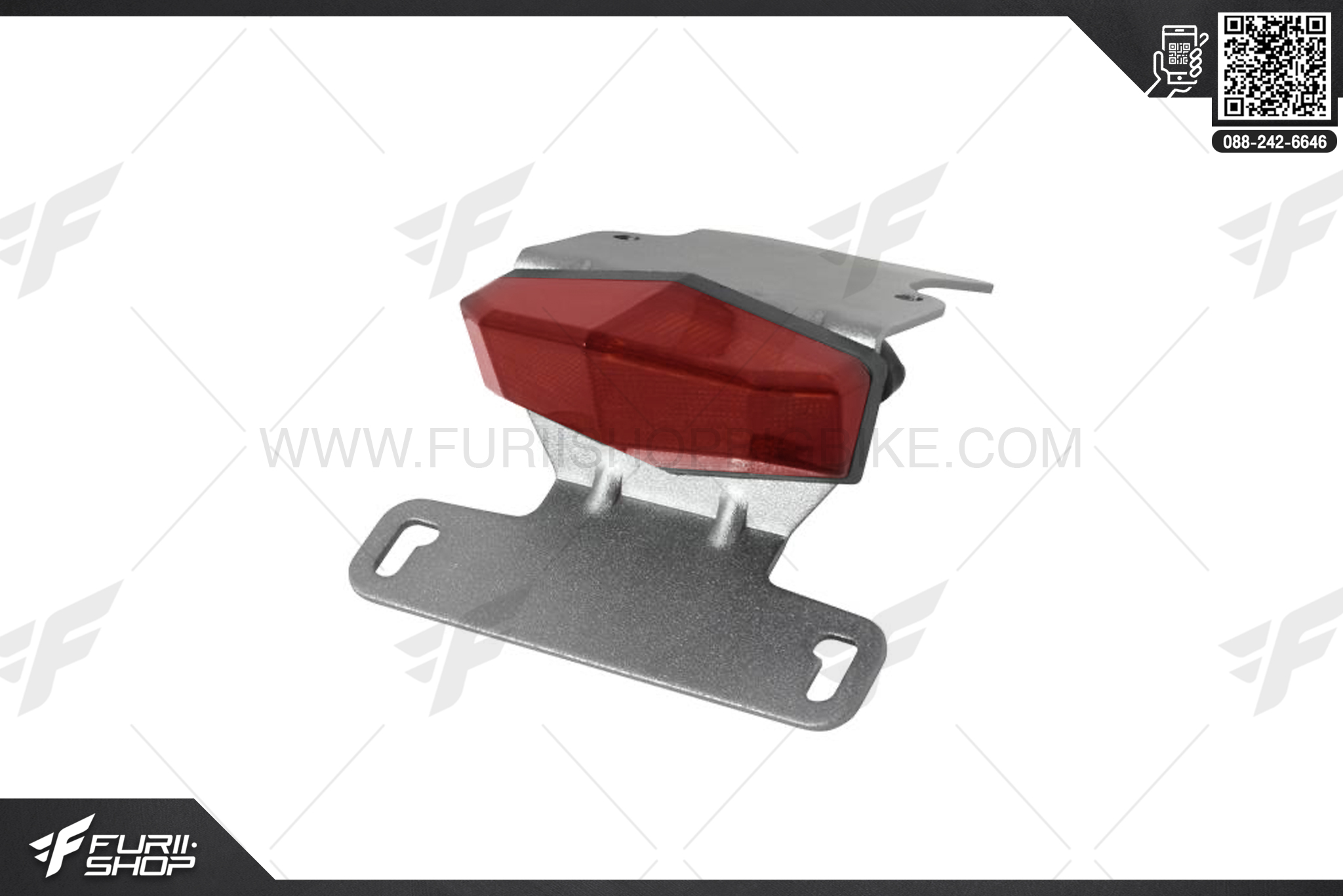 ชุดไฟท้าย LED DRC D45-18-715 DRC EDGE ALUMI T/L HOLDER KIT RED-LENSE KLX125/150