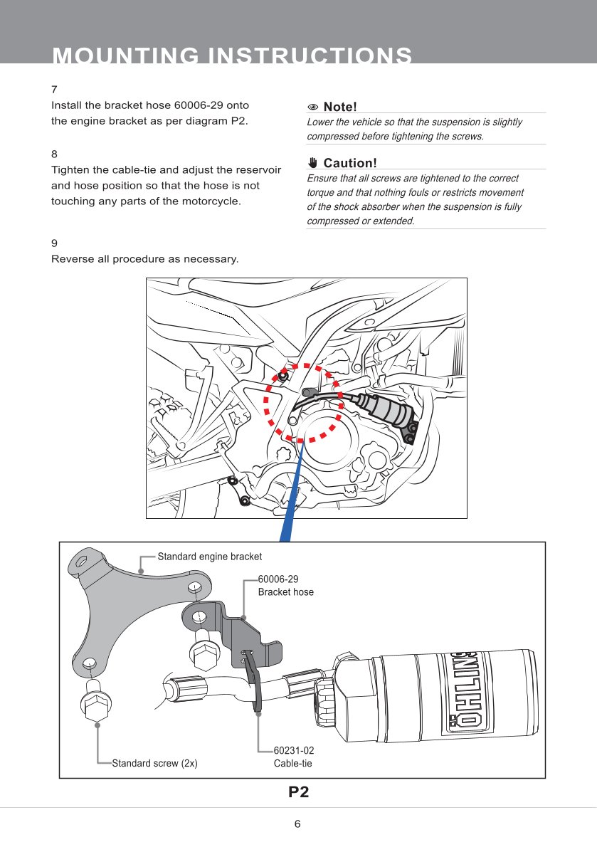 โช๊คหลัง OHLINS YA023 FOR YAMAHA WR155R