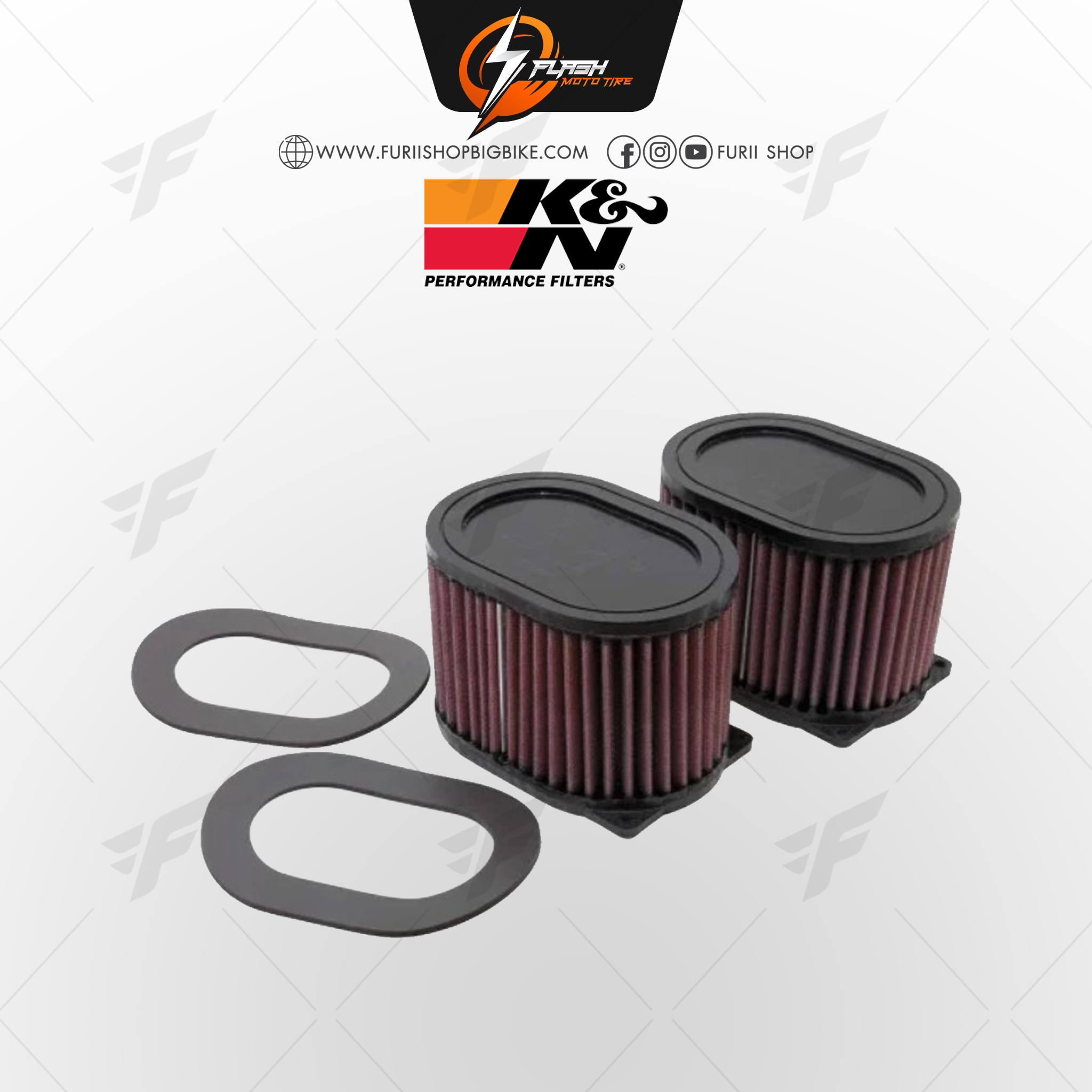 กรองอากาศ K&N สำหรับ YAMAHA