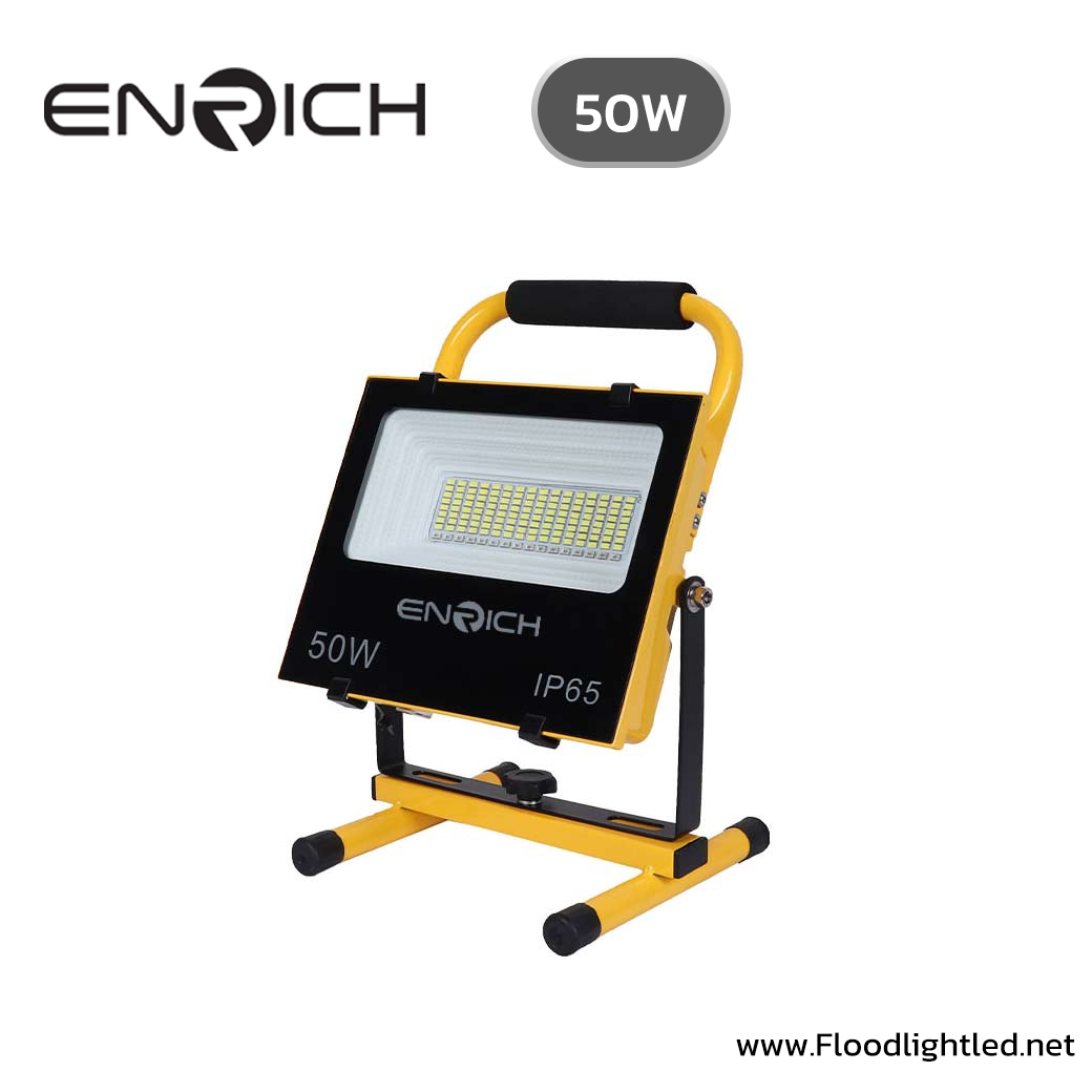 สปอร์ตไลท์พกพา LED 50W Recharge ENRICH รุ่น MOVE