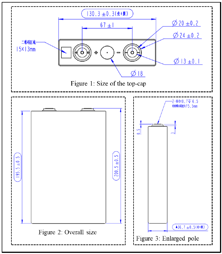 แบตเตอรี่เกรดA ลิเที่ยม Prismatic Aluminum-clad LiFePO4 Lithium Ion Battery3.2V 105Ah