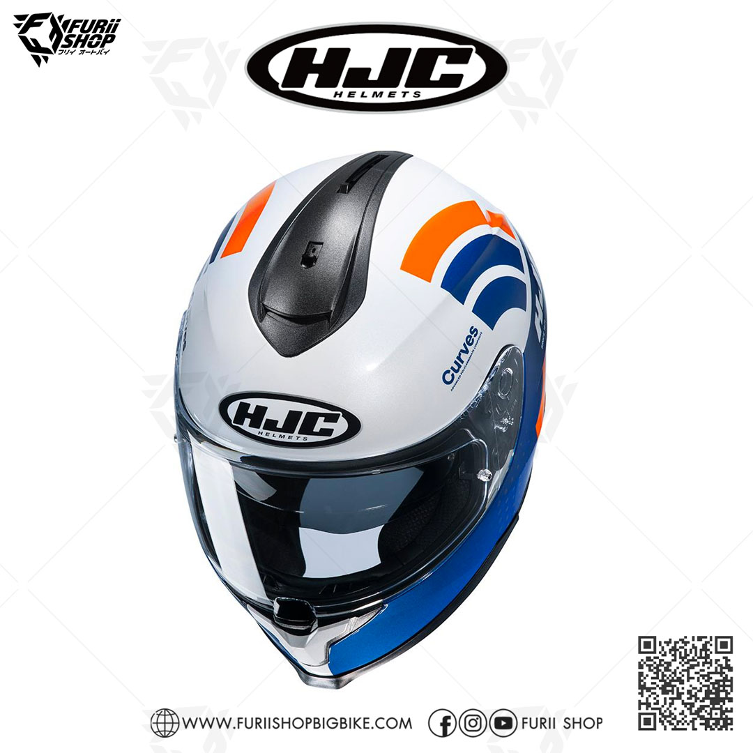 หมวกกันน็อคเต็มใบ(มีแว่นกันแดด) HJC C70 : CURVES MC27