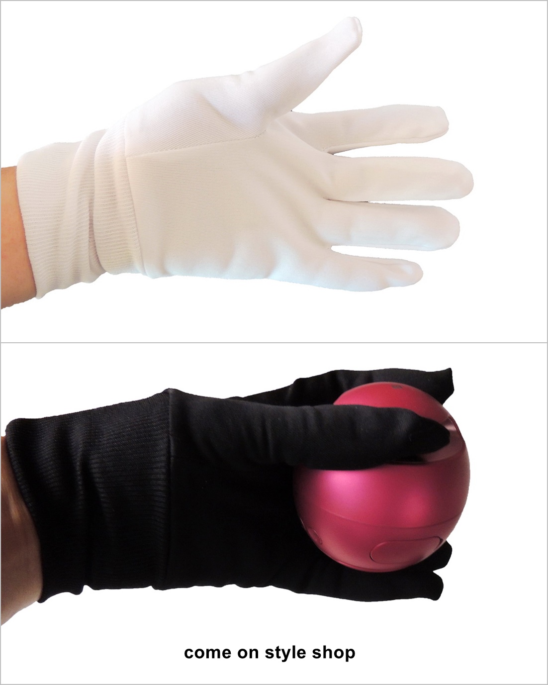 ถุงมือผ้า จั๊มข้อมือ ถุงมือออกงาน