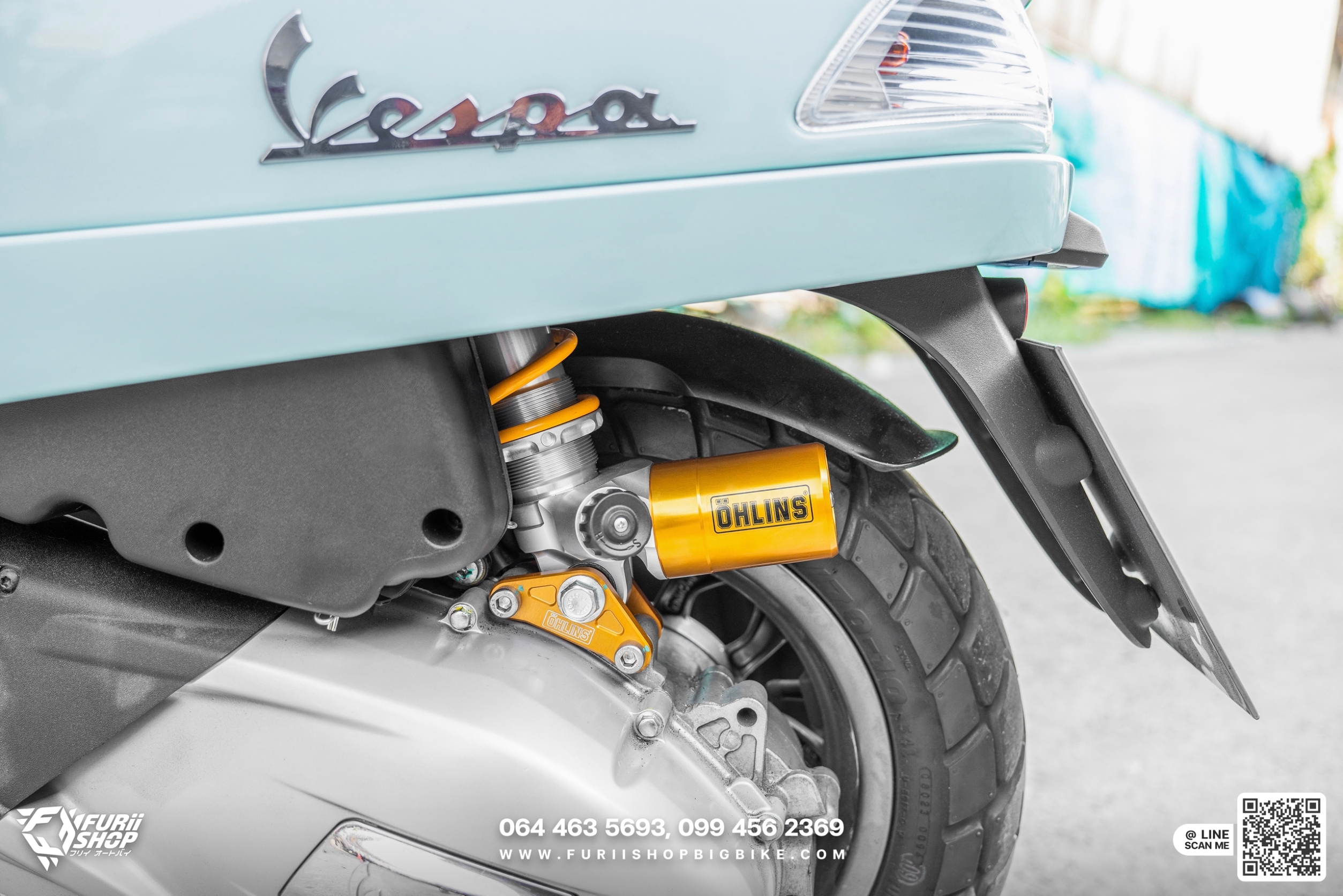 โช้คหลังมอเตอร์ไซค์ Ohlins PI302 for Vespa LX125 & S125