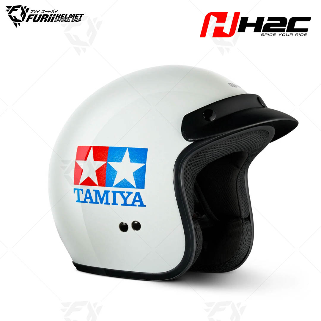 หมวกกันน็อค H2C TAMIYA WHITE (Free Size)