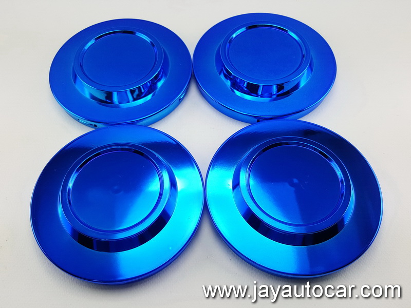ฝาล้อรถยนต์ ฝาล้อแม็กซ์ ฝาแม็กแต่ง ขนาด 105 มิล สีฟ้า สำหรับ ล้อแม็ก กะบะ Toyota Mitsubishi Ford 1ชุด 4ชิ้น 105mm.