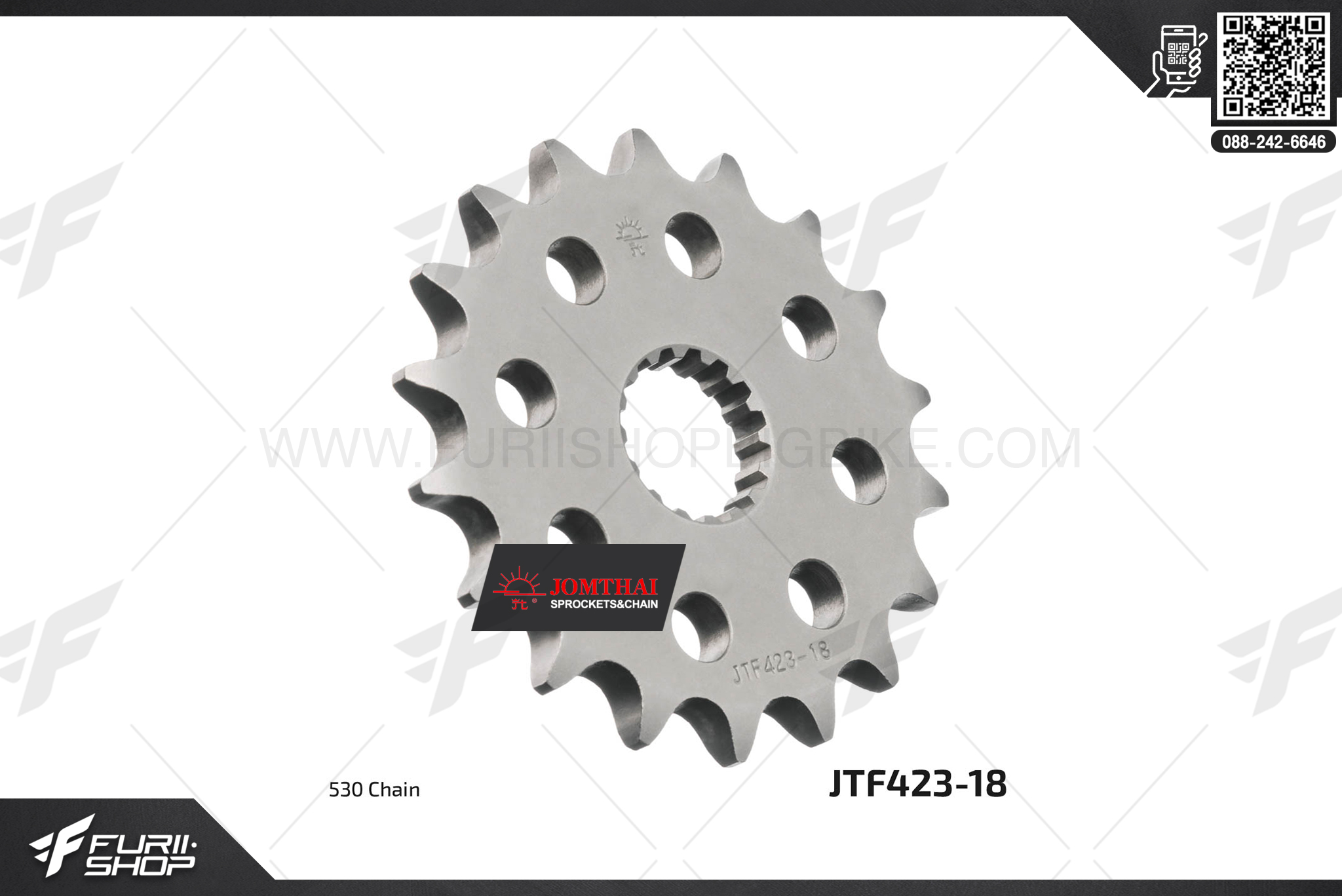 สเตอร์หน้า JOMTHAI (พระอาทิตย์) 18ฟัน รหัส JTF423-18 For GSX-R1000, GSX-R1300, Hayabusa
