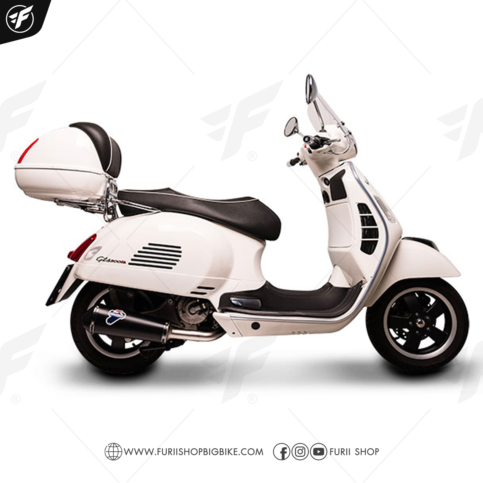 ท่อ Termignoni Black Slip-on for Vespa GTS300