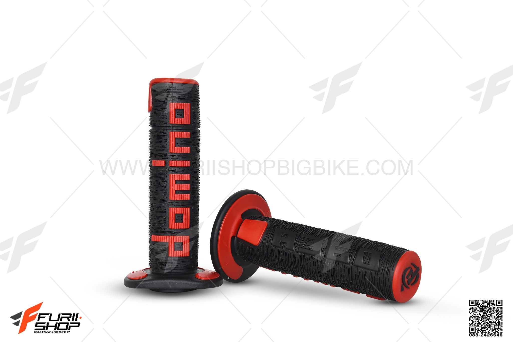 ปลอกแฮนด์ DOMINO A360 สีดำ แดง