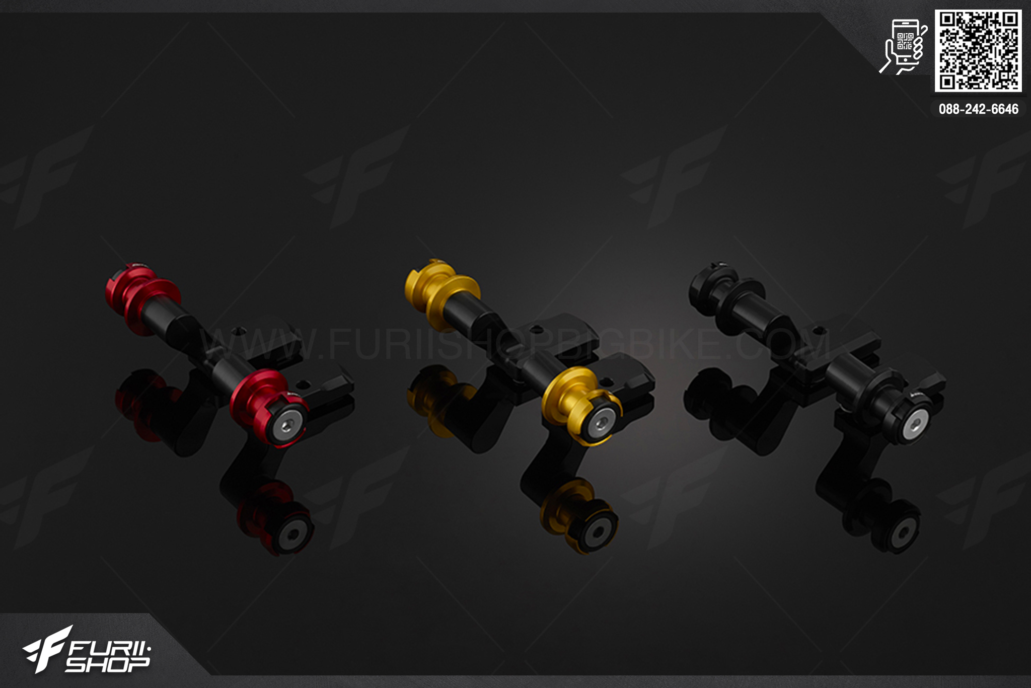 แผ่นล็อคตัวตั้งโซ่พร้อมตัวยกสแตน Bikers Honda MSX125 SF