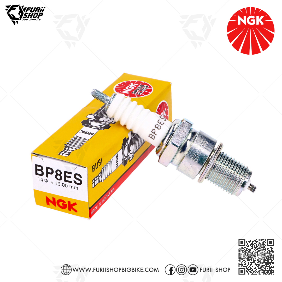 หัวเทียน NGK รุ่น NICKEL STANDARD ขั้ว NICKEL ( BP8ES ) ใช้สำหรับ JR120/S/ZR120/Tiara120/RX-Z/VR150/RGV-S/SSS/Akira/Flash/Cool/KR150R/SP/Victor/Leo Star (AS120)