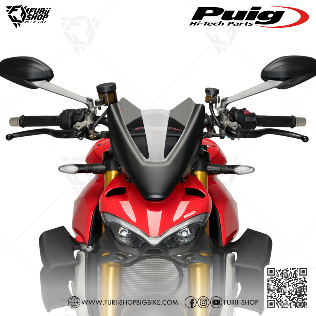 ชิลด์หน้า Puig Windshield Sport : for Ducati Street Fighter V4 2020-2021