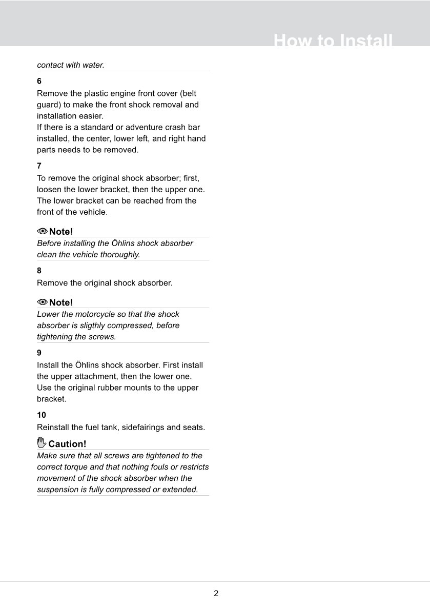 โช๊คหลังแต่ง Ohlins BM679 For BMW R 1200 GS Adventure ปี 2006-2013